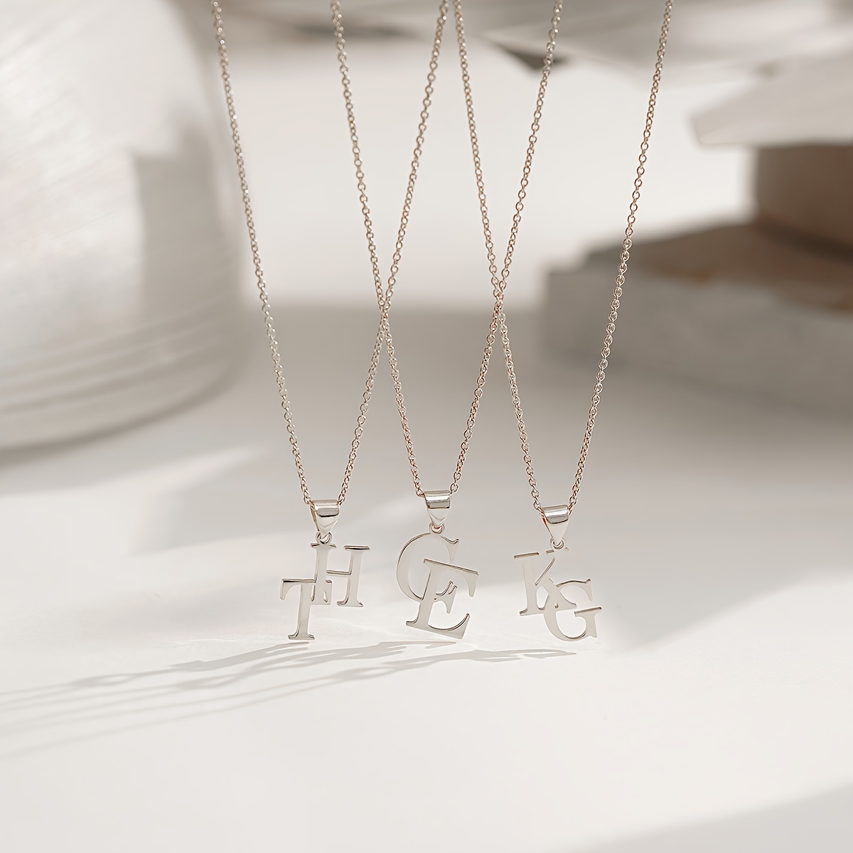 Personalized Double Letter Necklace, Exquisite Gift for Couples